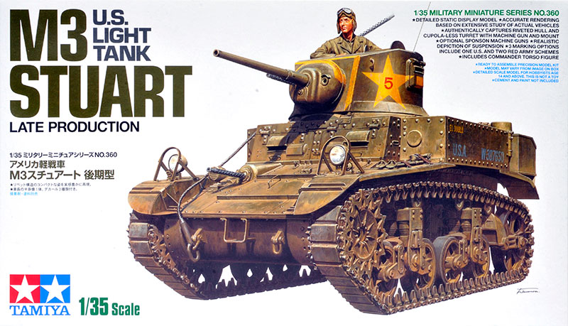 Tamiya 1/35 scale Kit No. 35360: U.S. Light Tank M3 Stuart Late